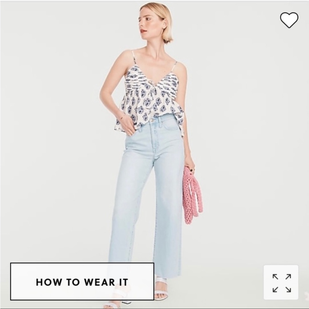 Jcrew slim wide leg jeans